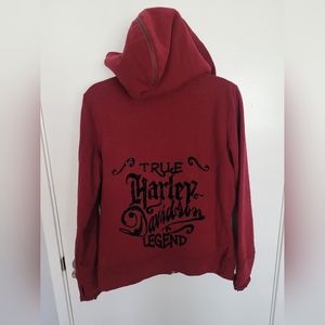 Harley Davidson Burgundy Hooded Sweatshirt